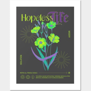 Hopeless Life Sad Sadness Isolation Wild Flower Floral Posters and Art